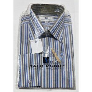 Italo Mondo Men’s Formal Dress Shirt Size 16.5 Tall 36/37